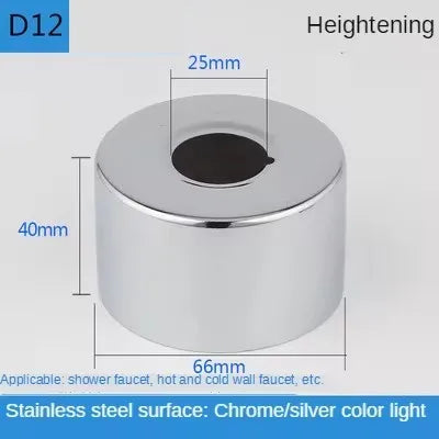 2PCS Stainless Steel Faucet Decorative Cover 1/2" & 3/4" Pipe