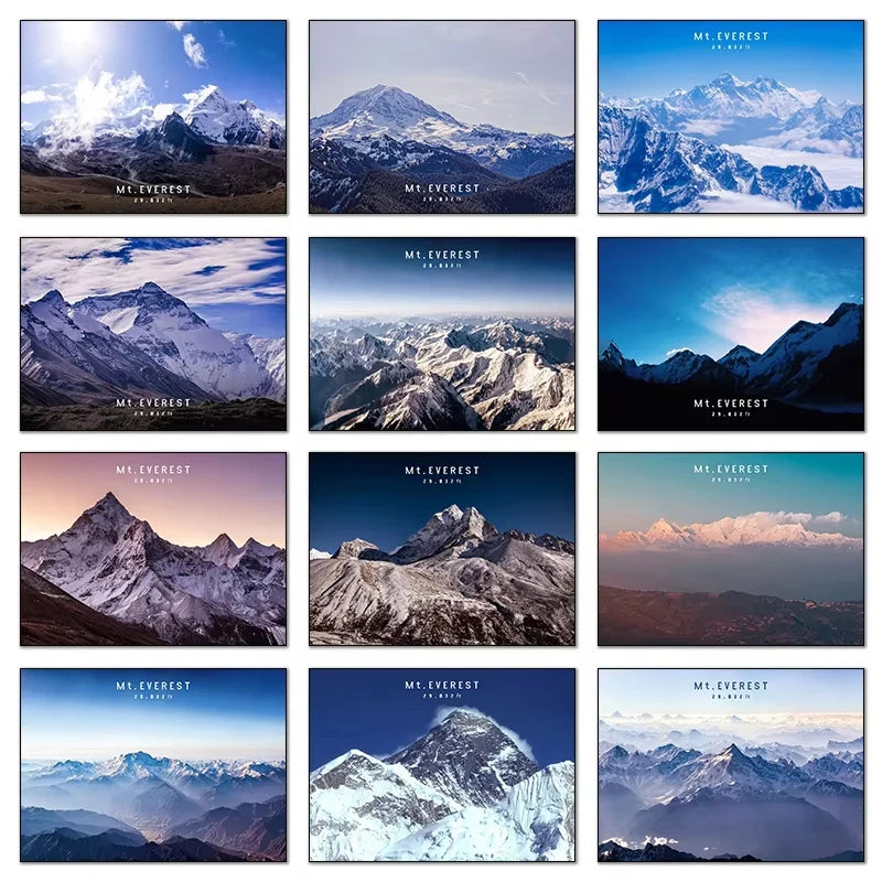 Mount Everest Panoramic Canvas Wall Art | Mountain Print