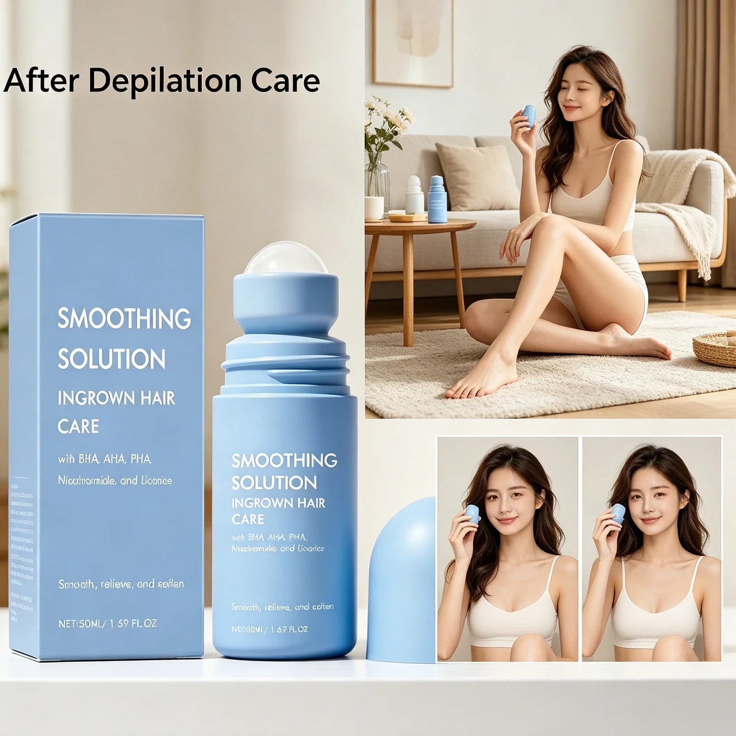 Hair Removal Roller Serum – Softening & Moisturizing Body Essence