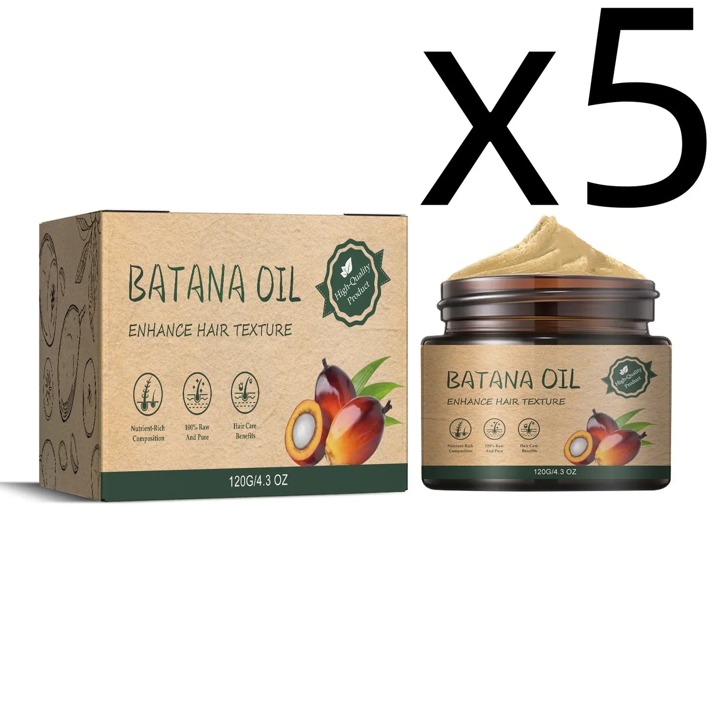 Batana Oil Hair Cream – Deep Repair, Moisturize & Frizz Control