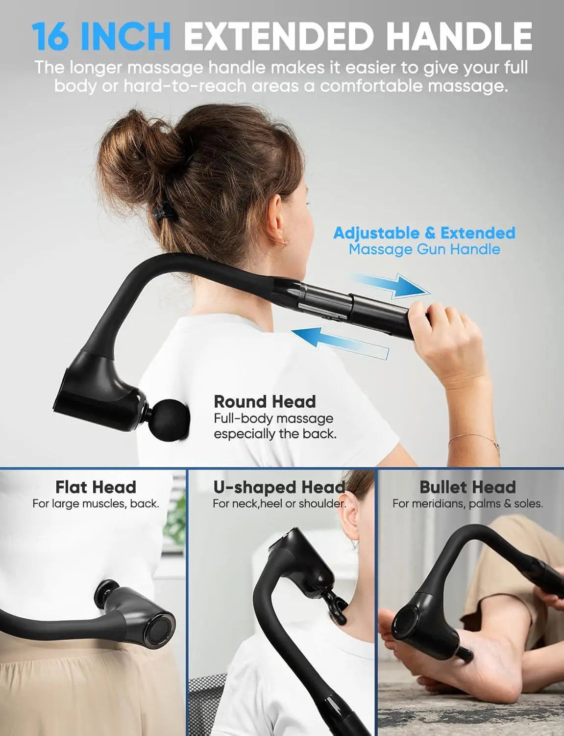 Handheld Deep Muscle Massage Gun Fitness Muscle Fascia Gun for Relief of Sore Muscles Post-Exercising Back Massager Peaceful Pleasures Health and Wellness