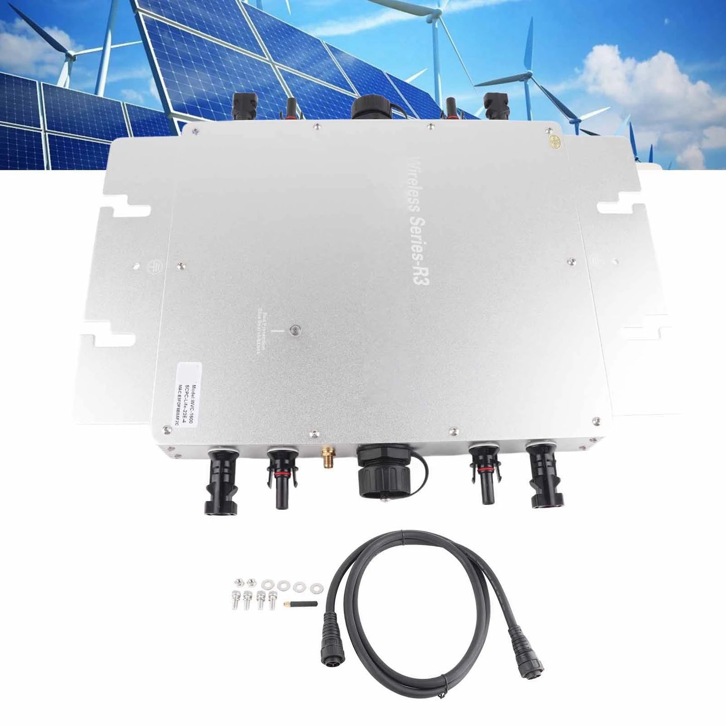 1600W Solar Grid Tie Inverter 120V 230V IP65 Waterproof Aluminum Alloy for Outdoor Roof Solar Microinverter Inverter Peaceful Pleasures Health and Wellness