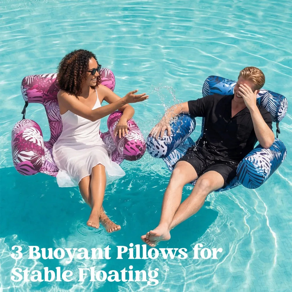 Inflatable Pool Float Lounger – Thickened PVC Floating Bed