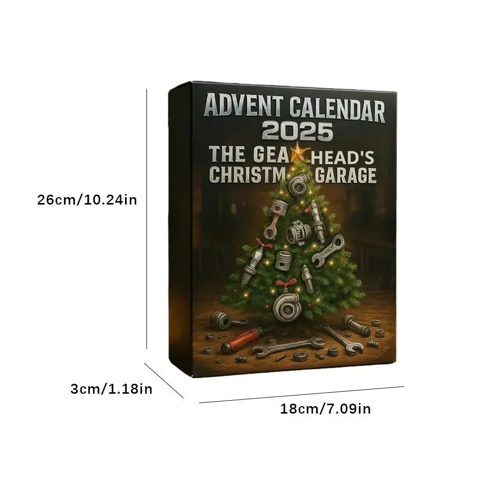 2025 Advent Calendar 24 Days Mini Auto Parts Tools Christmas Countdown Calendar For Mechanics Car Enthusiasts Holiday Gifts Peaceful Pleasures Health and Wellness