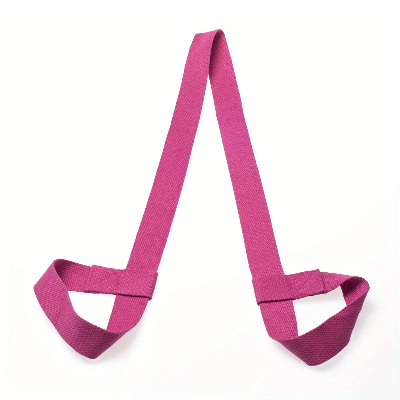 Cotton Yoga Mat Back Strap Sports and Fitness Yoga Mat Binding Multi-functional Binding Strap Available in Multiple Colors Peaceful Pleasures Health and Wellness Rose red