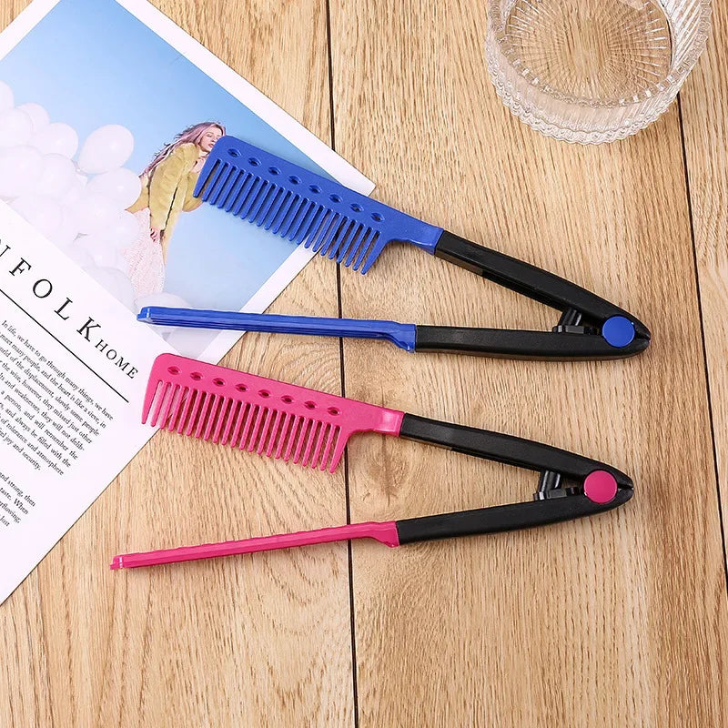 V-Shape Wood Comb for Hair Straightening & Styling