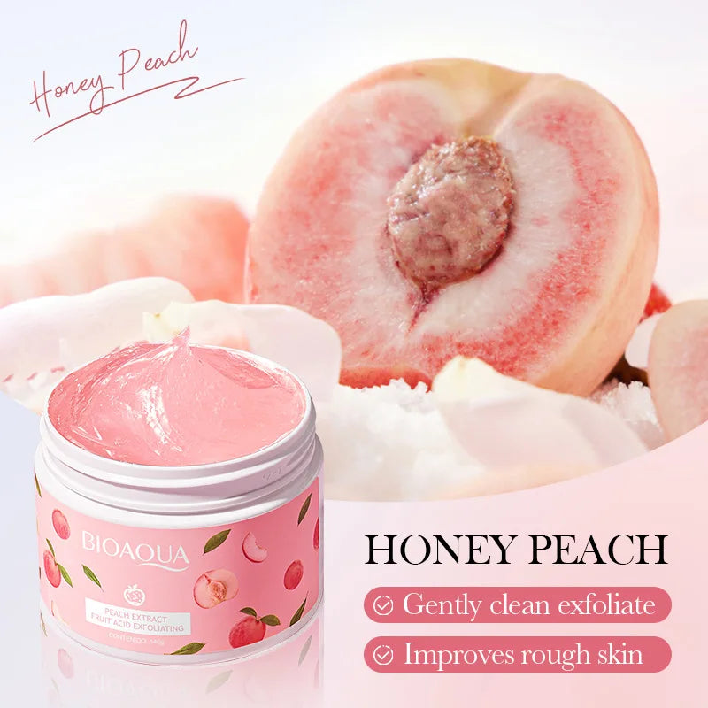 BIOAOUA Peach Face Scrub 140g – Exfoliate & Soften Skin