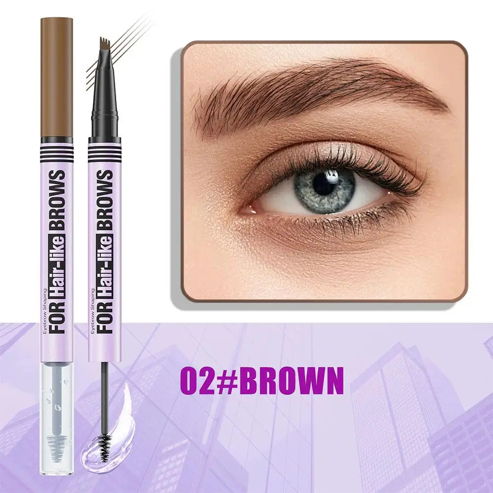 4-Fork-Tip Eyebrow Pencil | Waterproof 3D Brow Shaping Kit