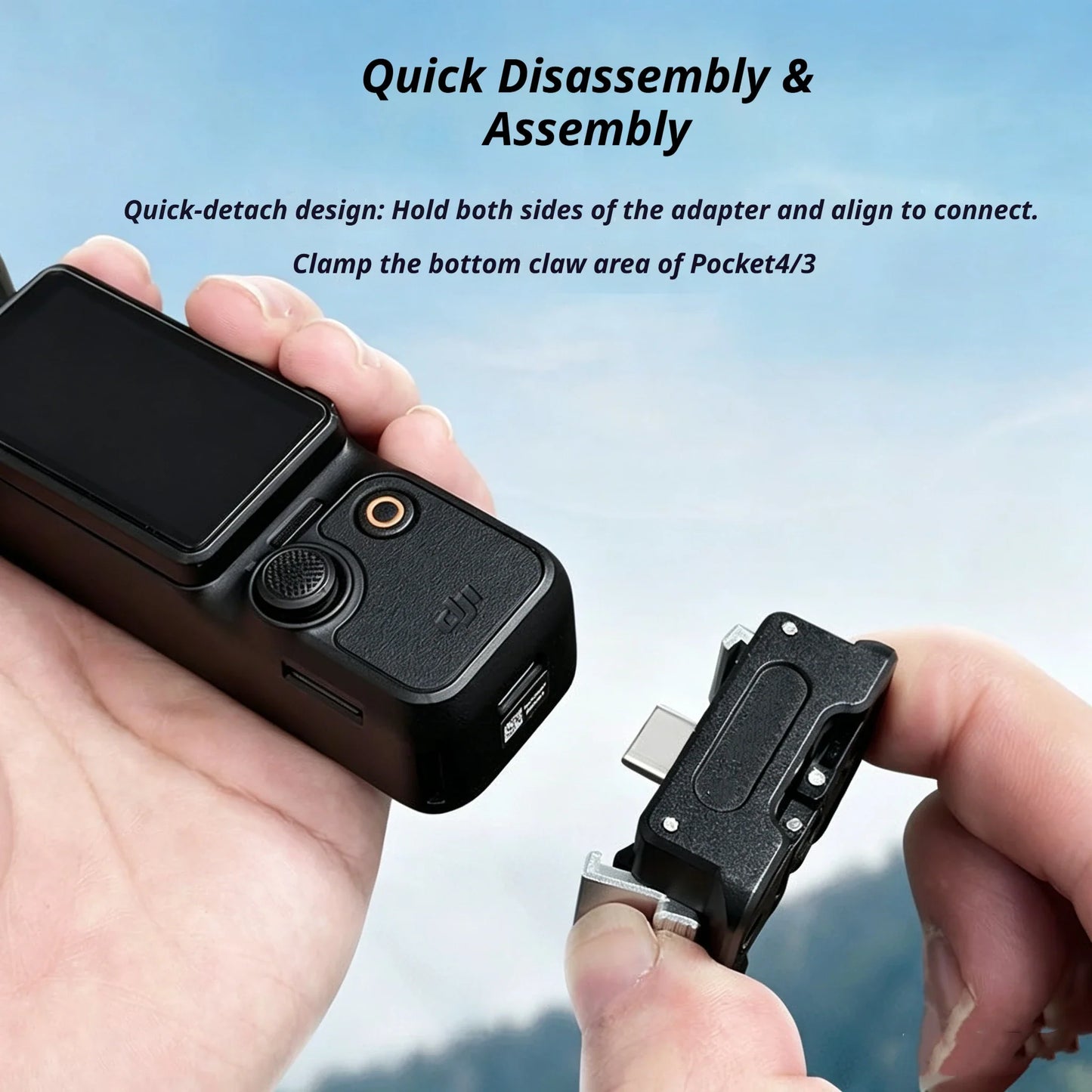 Aluminum Charging Base for DJI Osmo Pocket 3/4 | Type-C Dock