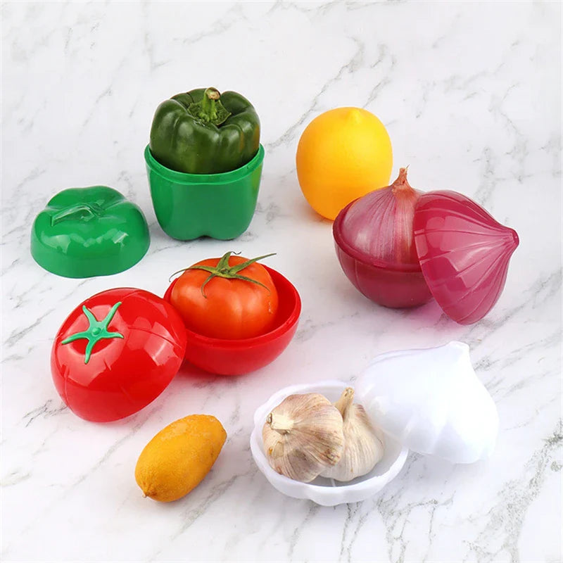 5-Piece Food Saver Containers – Avocado, Onion & Veggie Keeper
