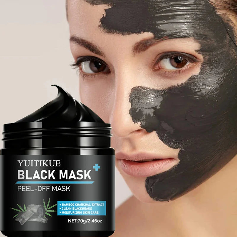 Bamboo Charcoal Peel-Off Black Mask – Blackhead & Pore Purifying Peel-Off Face Mask Peaceful Pleasures Health and Wellness