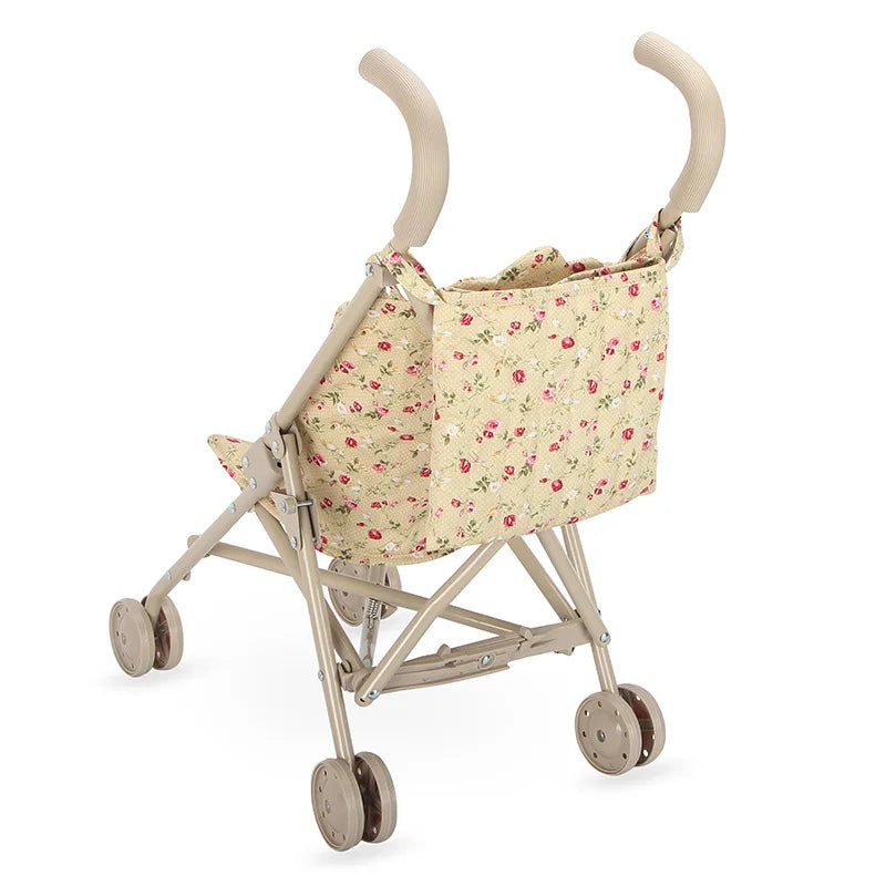 Floral Folding Doll Pram Stroller with Bag | Birthday Gift