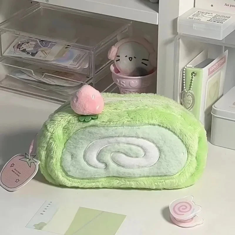 Cute Plush Pencil Case – Large Capacity Stationery Bag