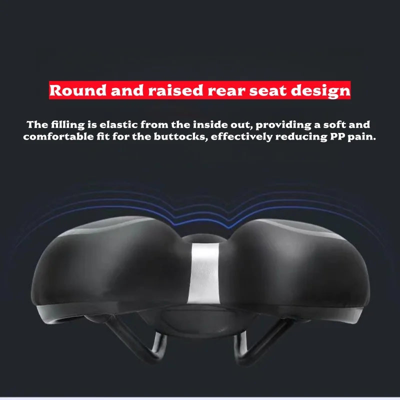 Road Bicycle Seat, Shock-Absorbing and Comfortable Polyurethane Leather Bicycle Seat, Time Trial Riding Accessories Peaceful Pleasures Health and Wellness