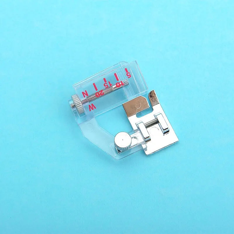 1 Pack Transparent Household Sewing Machine Accessories Adjustable Wide and Narrow Presser Foot Sewing Hemming Presser Foot Peaceful Pleasures Health and Wellness