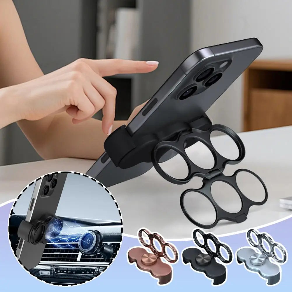 Rotating Back Clip Phone Stand | Folding Telescopic Holder