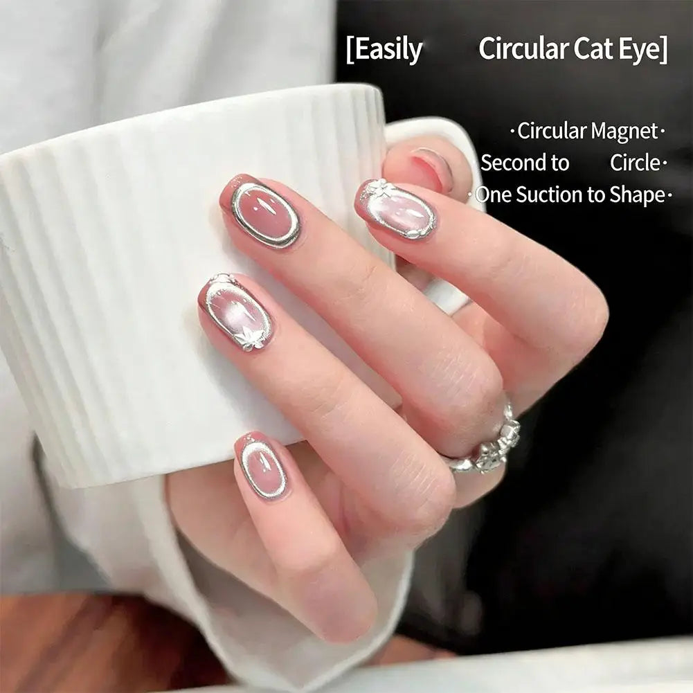 Cat Eye Nail Magnet Tool – Circular Double-Head for Gel Polish