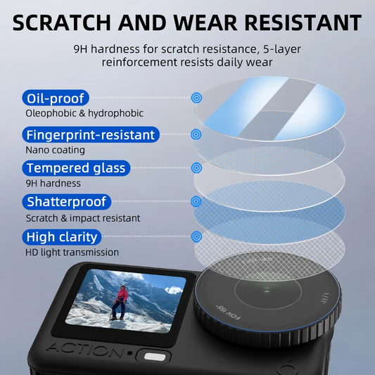 Full-Screen Protection For DJI OSMO ACTION 6 Screen Tempered Glass Protector Application Tool HD Lens Protector Film Accessory Peaceful Pleasures Health and Wellness Default Title