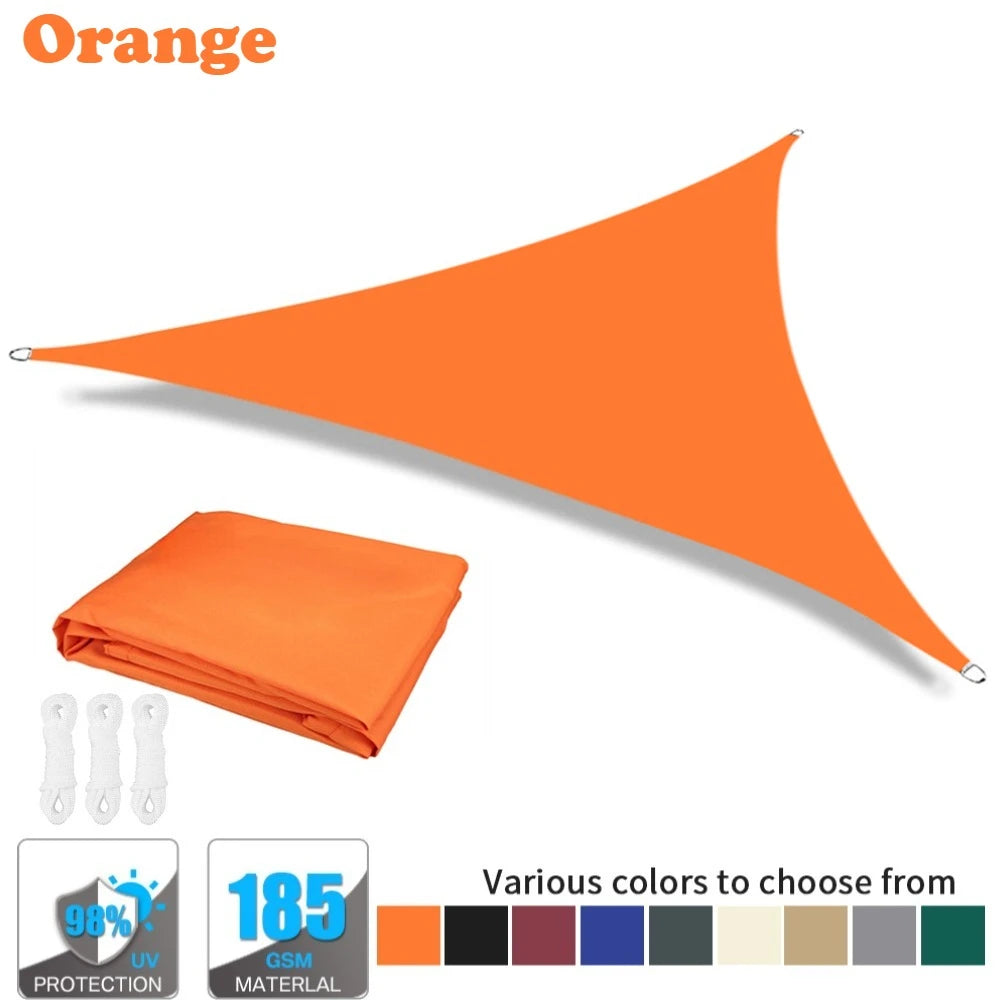 Triangle Sun Shade Sail Canopy – 98% UV Block + Fixing Kit