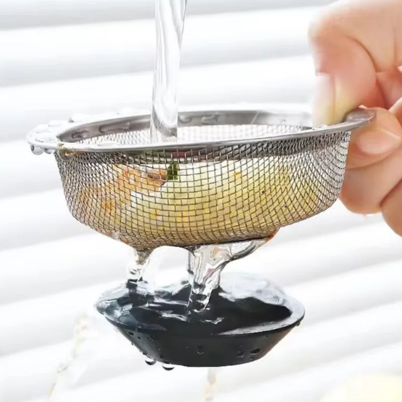 1PCS Kitchen Sink Filter Mesh Sewer Strainers Stainless Steel Bathroom Floor Drains Catcher Waste Drain Hole Filter Screen Peaceful Pleasures Health and Wellness