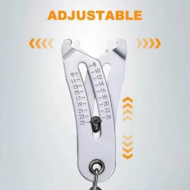 Portable Thread Size Checker & Hex Nut Screw Gauge Tool Thread Gauge Tool Peaceful Pleasures Health and Wellness Silver