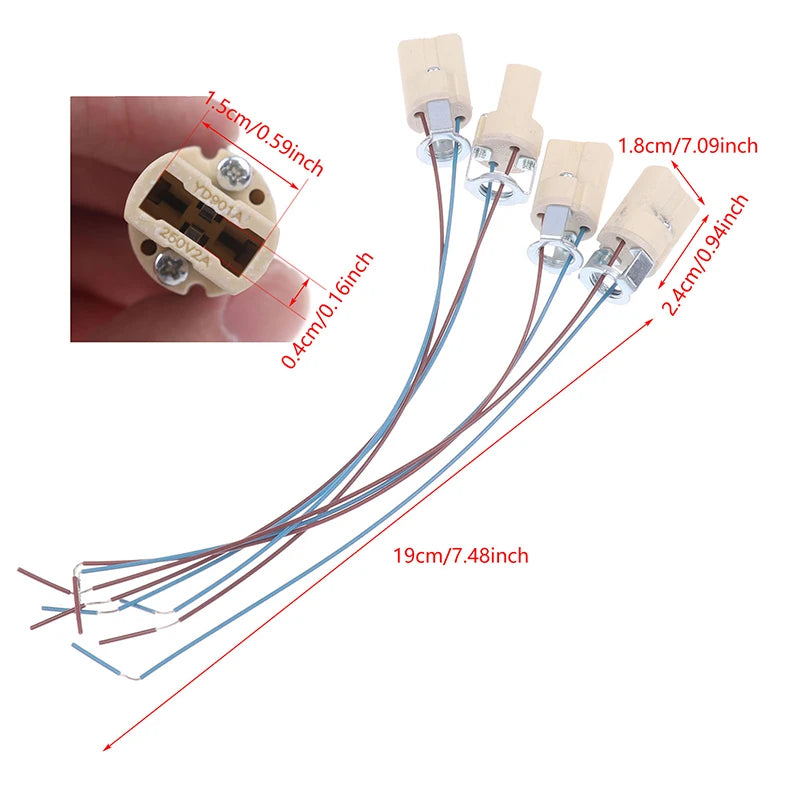 G9 Ceramic Lamp Base Socket for LED & Halogen Bulbs 10/20 Pack Lamp Base Socket Peaceful Pleasures Health and Wellness