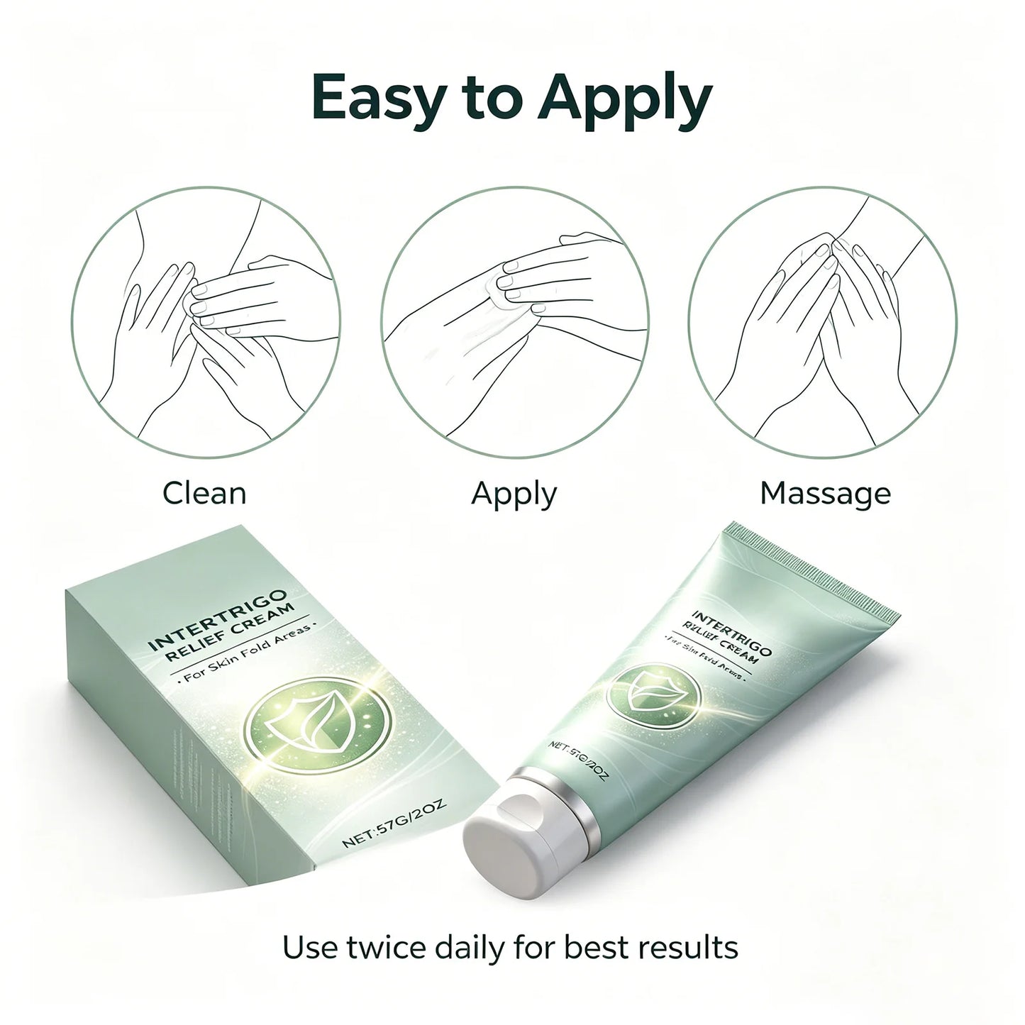 Intertrigo Relief Cream 57g | Skin Fold Redness & Hydration