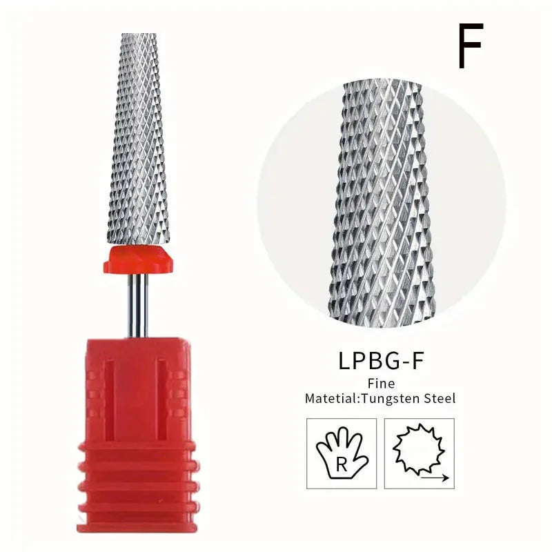 Five-in-one Nail Polishing Head for Removing Nail Polish Polishing Nail Chips and General Nail Polishing Machine Use Peaceful Pleasures Health and Wellness Red