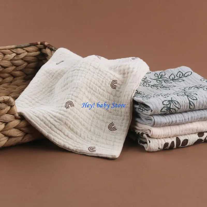 Baby Washcloths 5-Pack | Soft Cotton Face Towels & Bibs