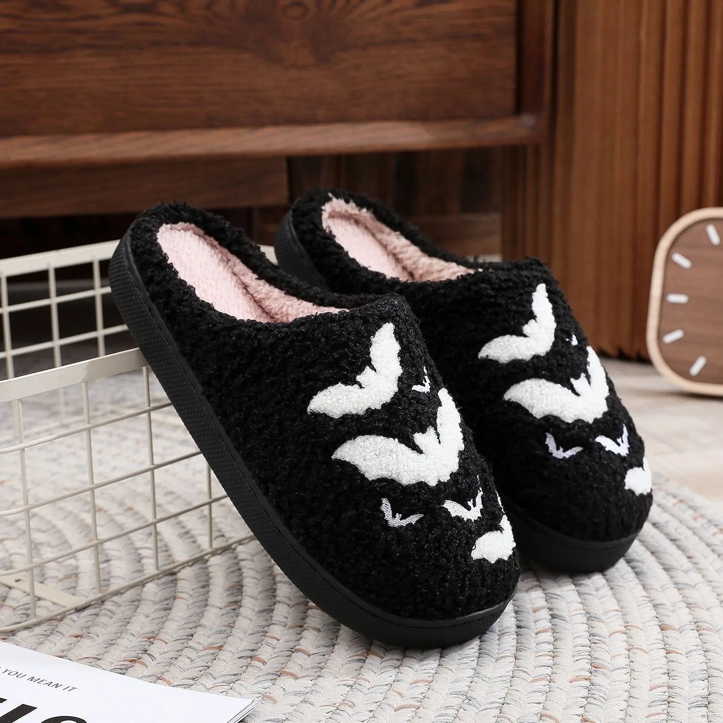 Men's Fluffy Plush Indoor Slippers | Warm Fuzzy Fur House Shoes