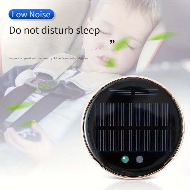 Solar Powered Car Air Purifier Carbon Filter Solar-Powered Negative Ion Odor Removal Second-Hand Smoke Removal Car Air Purifier Peaceful Pleasures Health and Wellness
