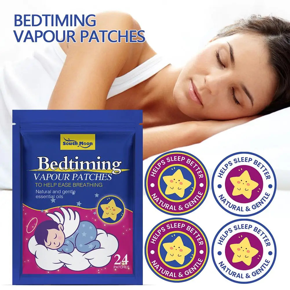 24Patches Sleep Patch Natural Sleep Aid Patch Sleeping Sticker for Adults Improve Sleep Cycle Nighttime Body Care Peaceful Pleasures Health and Wellness
