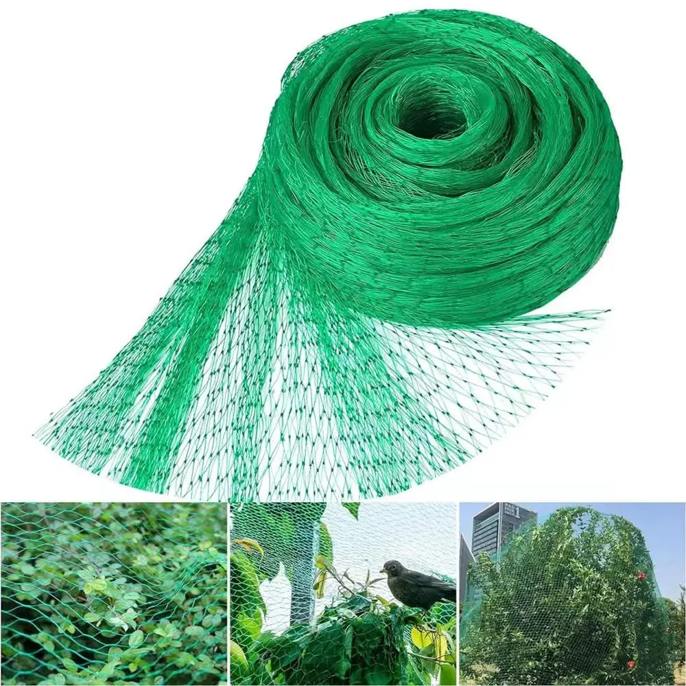 Garden Netting Green Woven Mesh Protect Plants Fruits Flowers Trees stretch Fencing Durable Net stops Birds Deer Animals Peaceful Pleasures Health and Wellness 4x6m