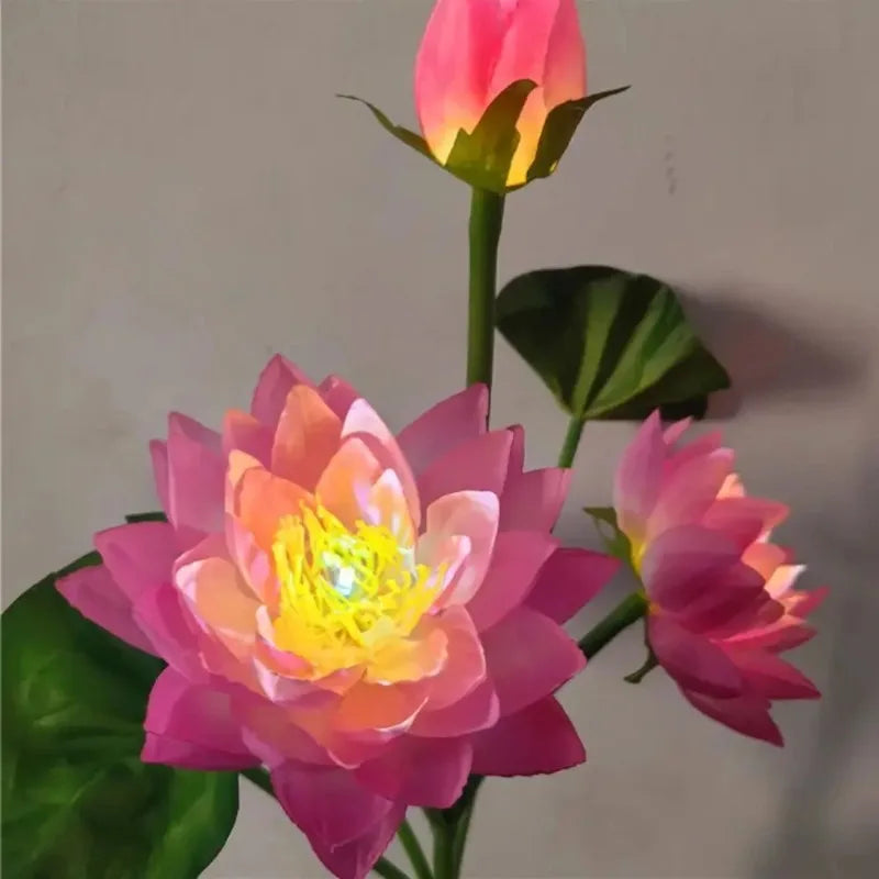 Solar Lotus Flower LED Garden Light | Outdoor Lawn Decor