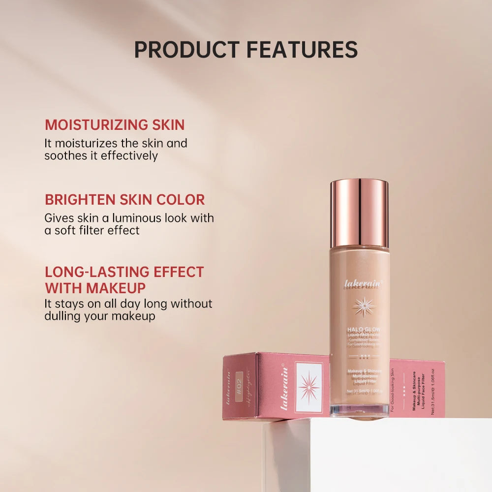 Bronzer Facial Gloss Liquid Highlighter Permanent Setting Contouring Liquid Moisturizes Soothes Long-lasting Effect Face Filter Peaceful Pleasures Health and Wellness