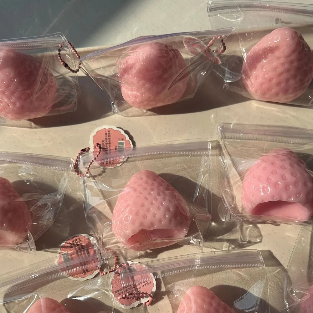Strawberry Taba Squishy Fidget Toy – Slow Rebound Squeeze