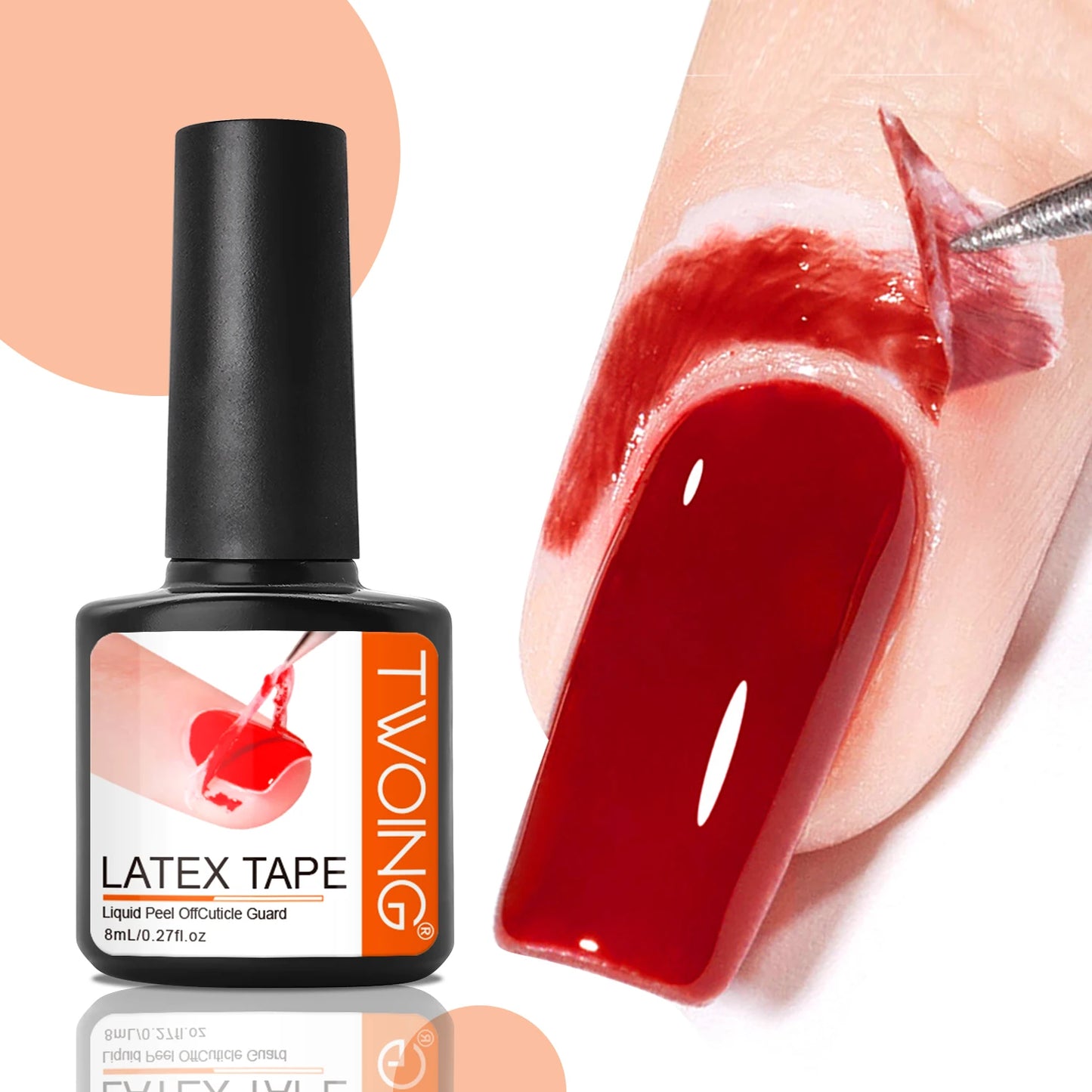 8ml Nail Peel Off Liquid Anti-Overflow Glue Edge Latex Tape, Peel OffCuticle Guard Nails Finger Lacquer Protector, Nail Polish Peaceful Pleasures Health and Wellness Default Title