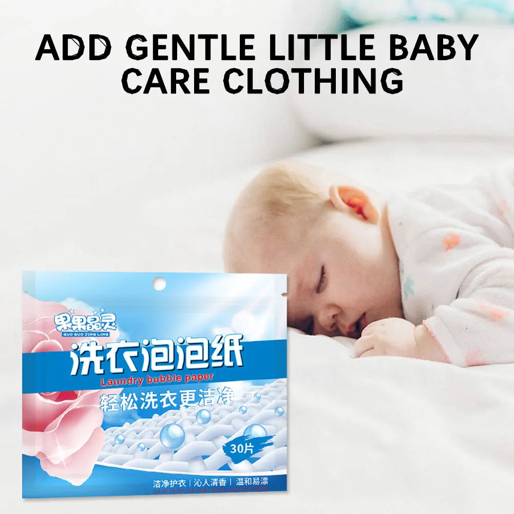 Laundry Bubble Paper Detergents Sheets Underwear Children's Clothing Laundry Soaps Concentrated Laundry Tablets For Home School Peaceful Pleasures Health and Wellness