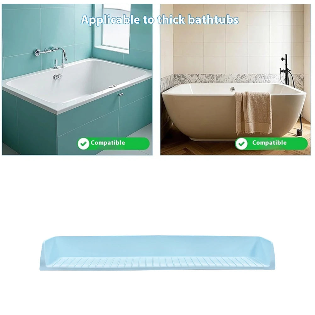 Silicone Bathtub Splash Guard & Play Shelf – 11 Suction Cups
