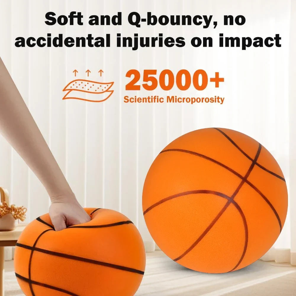 Kids Indoor Silent Foam Basketball – Quiet Bouncing Sports Toy