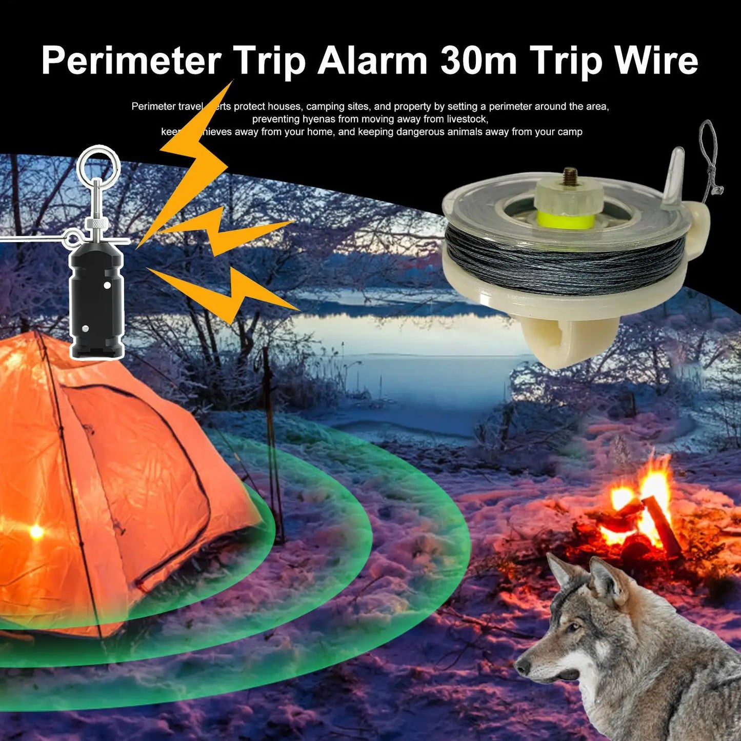Weatherproof Trip Wire Perimeter Alarm – Camping & Hiking