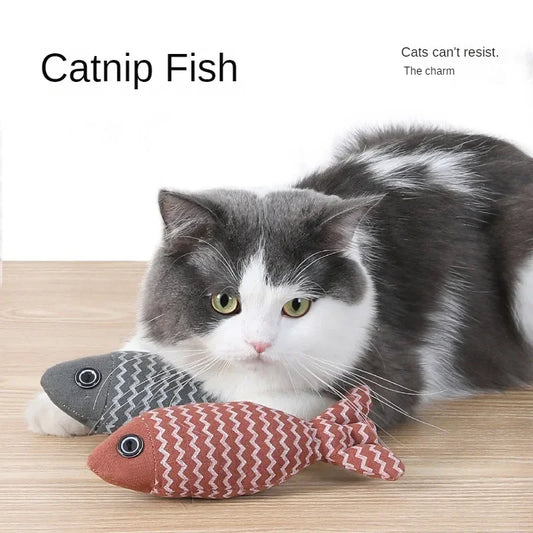 Cat Catnip Fish Toy – Bite-Resistant Sisal Teething Stick Cat Catnip Toy Peaceful Pleasures Health and Wellness