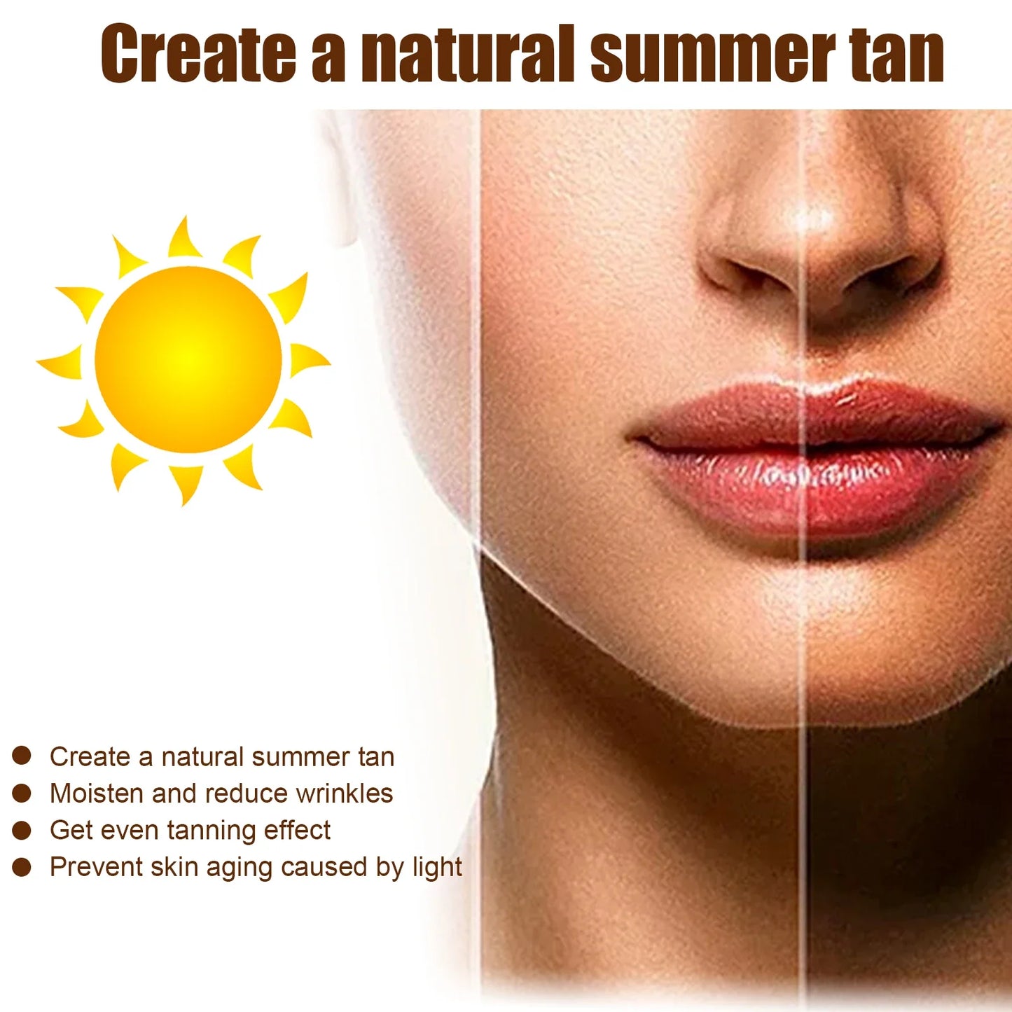Self-Tanning Cream UV Protection – Sunless Bronzer Body Lotion