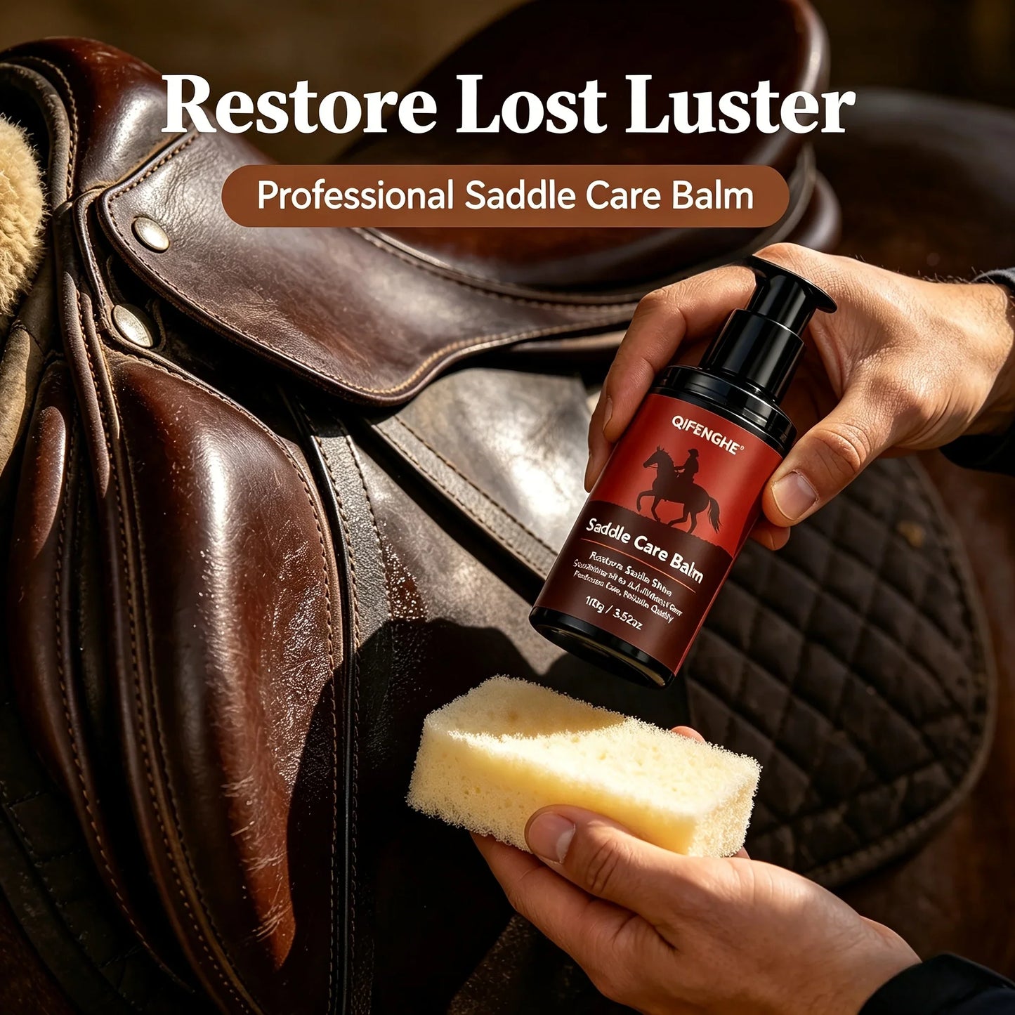 Leather Saddle Care Balm – Softens & Polishes Riding Tack