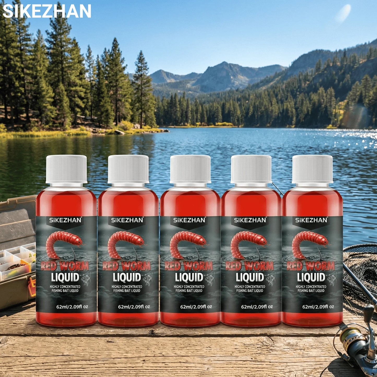 Red Worm Liquid Bait Additive 62ML High Concentration Fish Attractant Lure Oil for Freshwater Saltwater River Lake Carp Bass Peaceful Pleasures Health and Wellness
