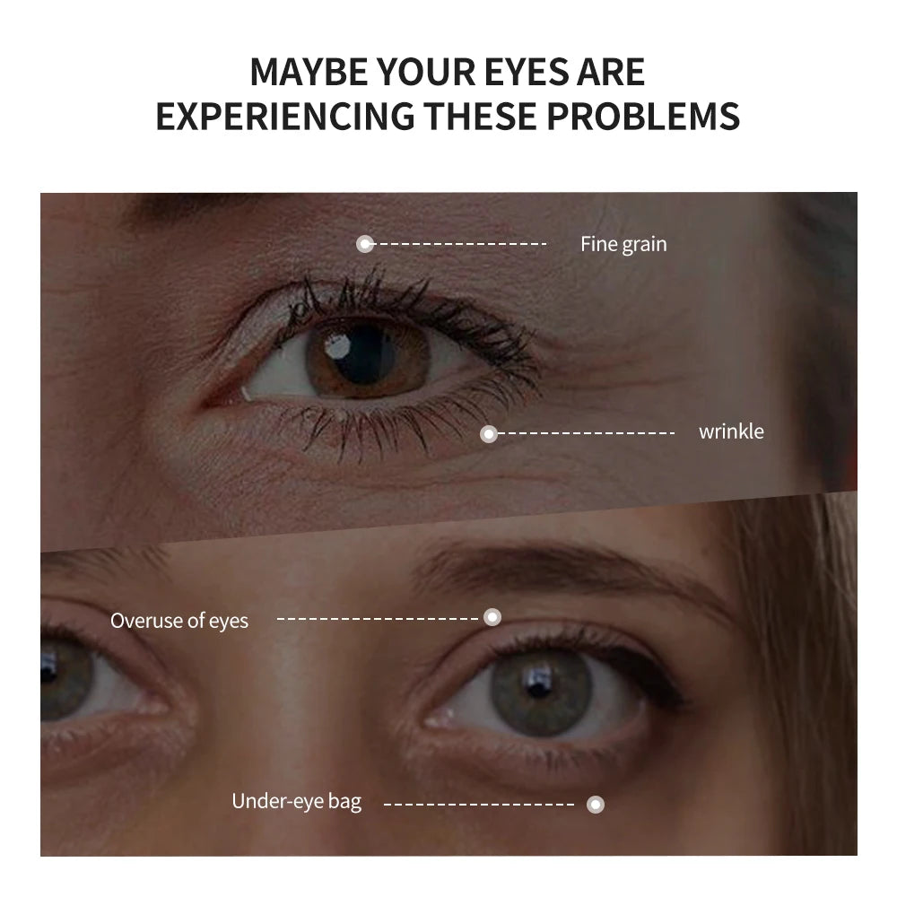 Instant Tighten Wrinkles Eye Cream Remove Eye Fat Bags Puffiness Lifting Firming Smooth Nourish Eye Skin Care Eye Massage Cream Peaceful Pleasures Health and Wellness