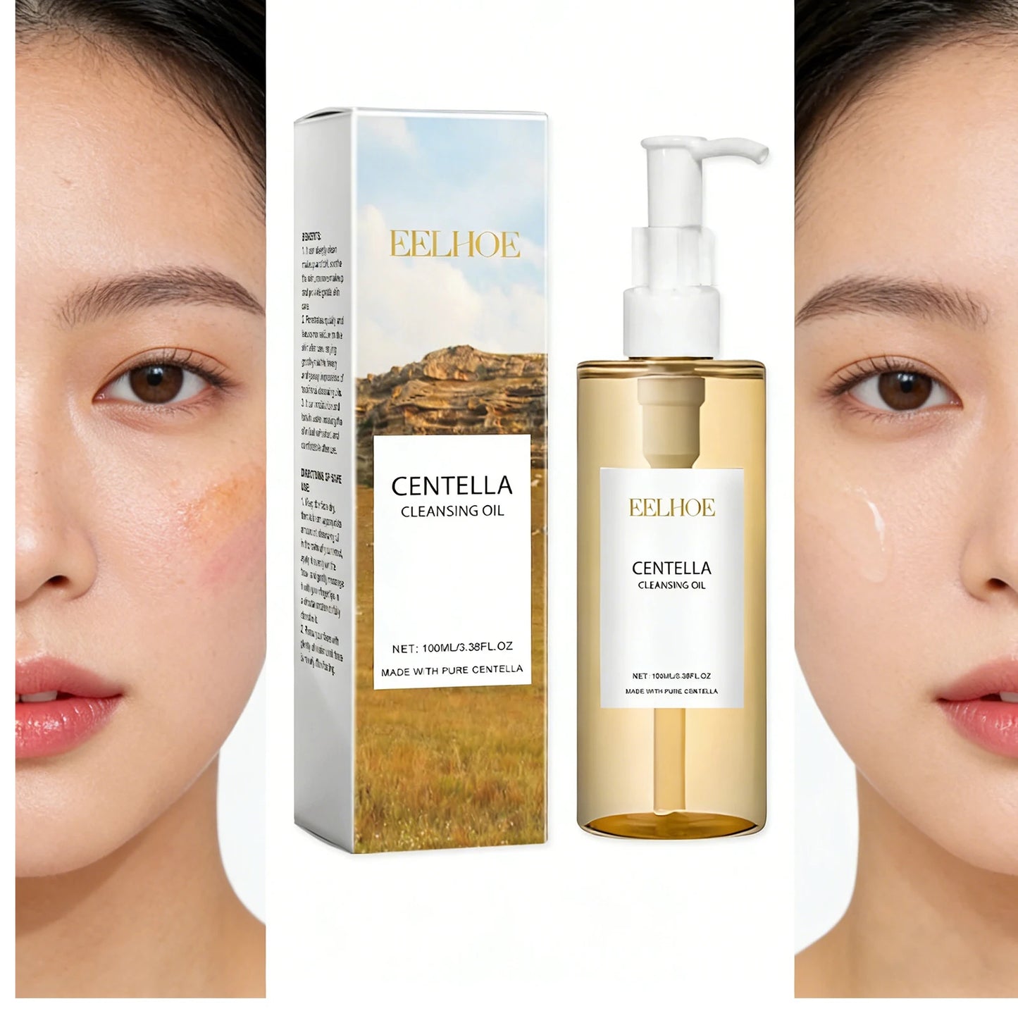 Centella Cleaning Oil Deeply Moisturizing Effectively Cleaning Makeup and Dirt Soothing Skin Gentle Cleansing Makeup Remover Oil Peaceful Pleasures Health and Wellness
