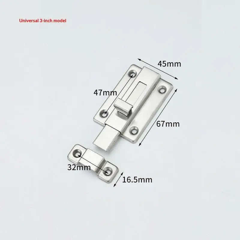 New Self-Elastic Latch Security Bolt Latch Anti-theft Spring Latches Stainless Steel Cabinet Hinges Furniture Supplies Hardware Peaceful Pleasures Health and Wellness A2
