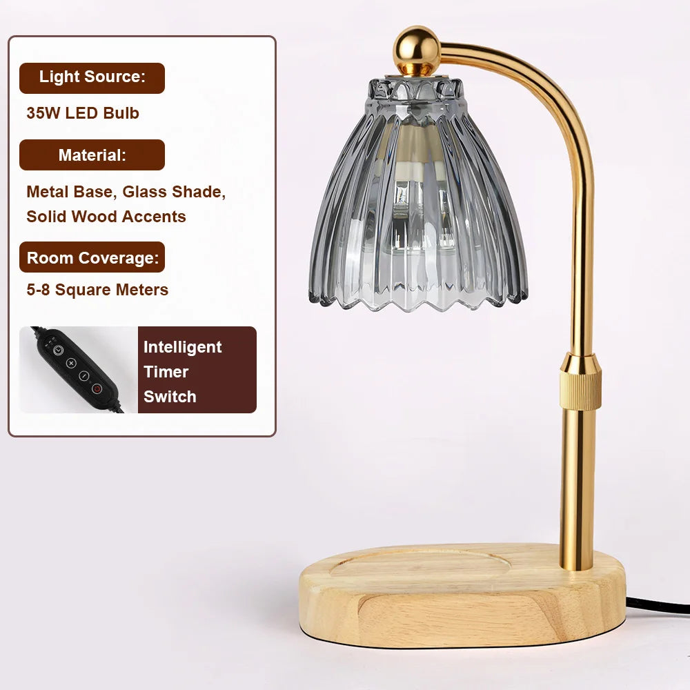 Nordic Candle Warmer Lamp with Timer & Dimmer | Wax Melt Light