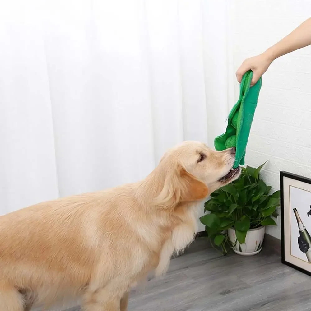 Squeaky Snuffle Dog Toy – Plush Treat Dispenser IQ Puzzle Ball